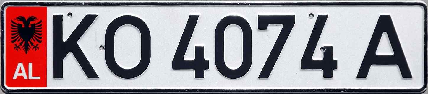 Albania License Plate 1