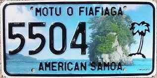 Americansamoa License Plate 1