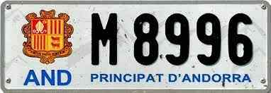 Andorra License Plate 1