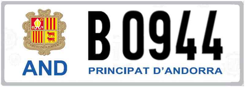 Andorra License Plate 2