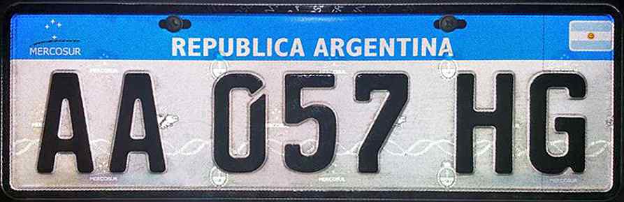 Argentina License Plate 1