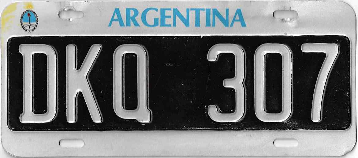 Argentina License Plate 2
