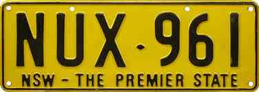 Australia License Plate 2