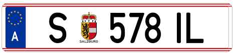 Austria License Plate 1