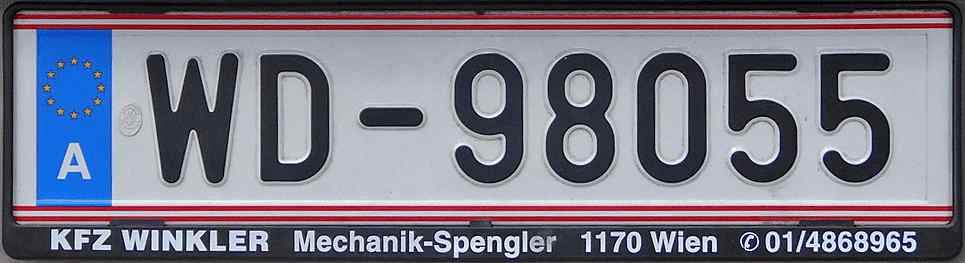 Austria License Plate 2