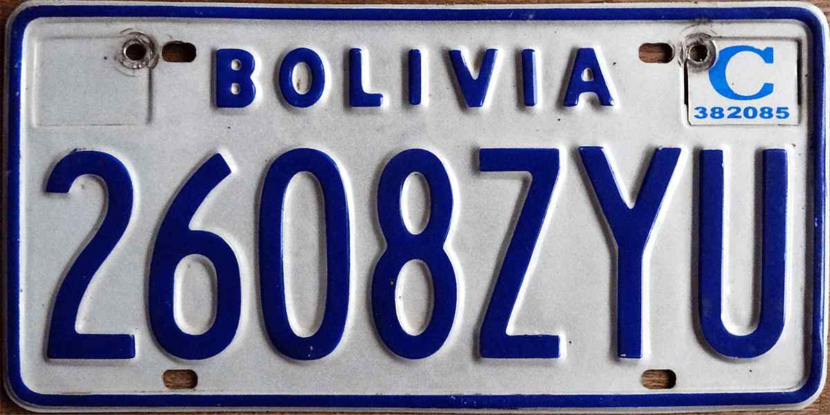 Bolivia License Plate 3
