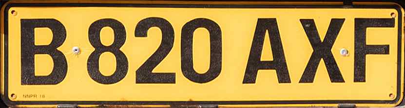 Botswana License Plate 3