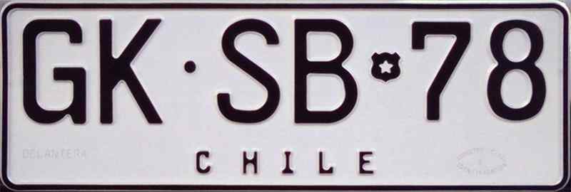 Chile License Plate 1