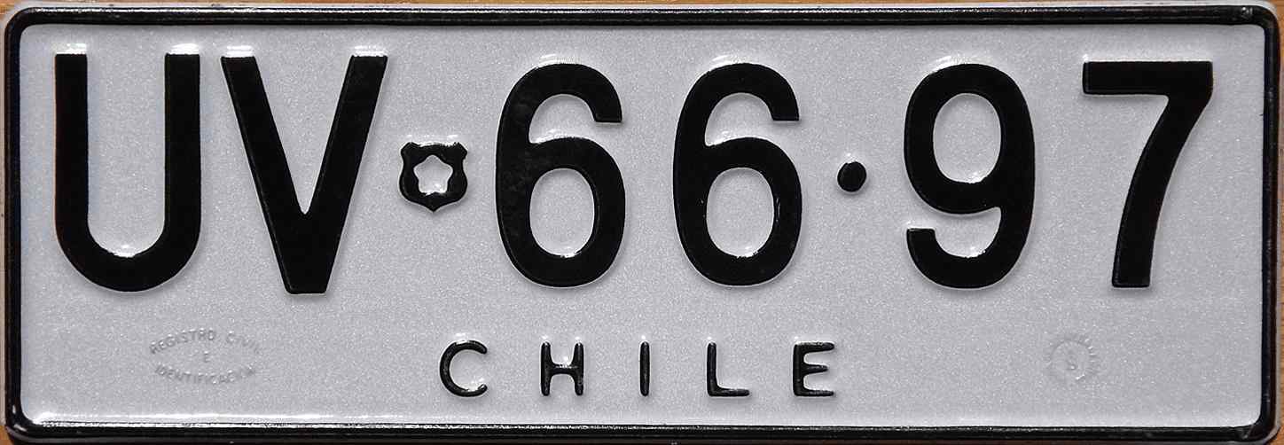 Chile License Plate 2