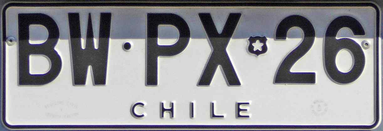 Chile License Plate 3