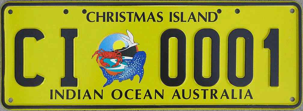 Christmasisland License Plate 1