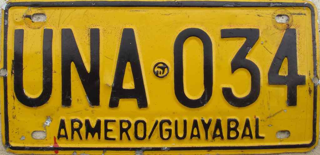 Colombia License Plate 1