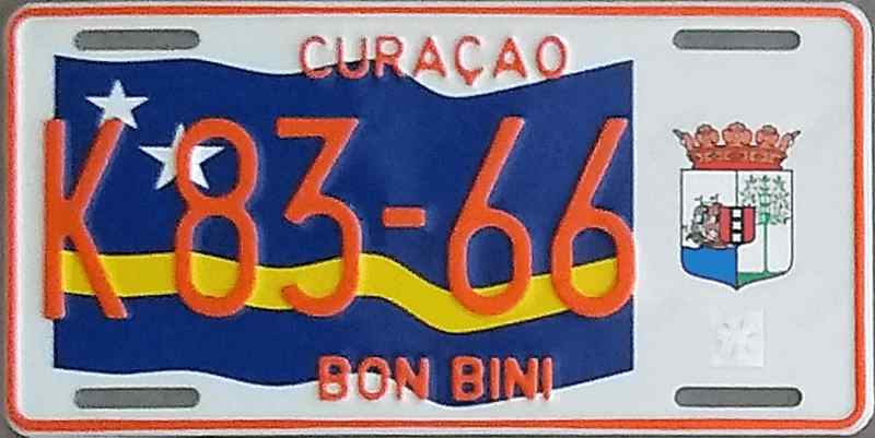 Curacao License Plate 2