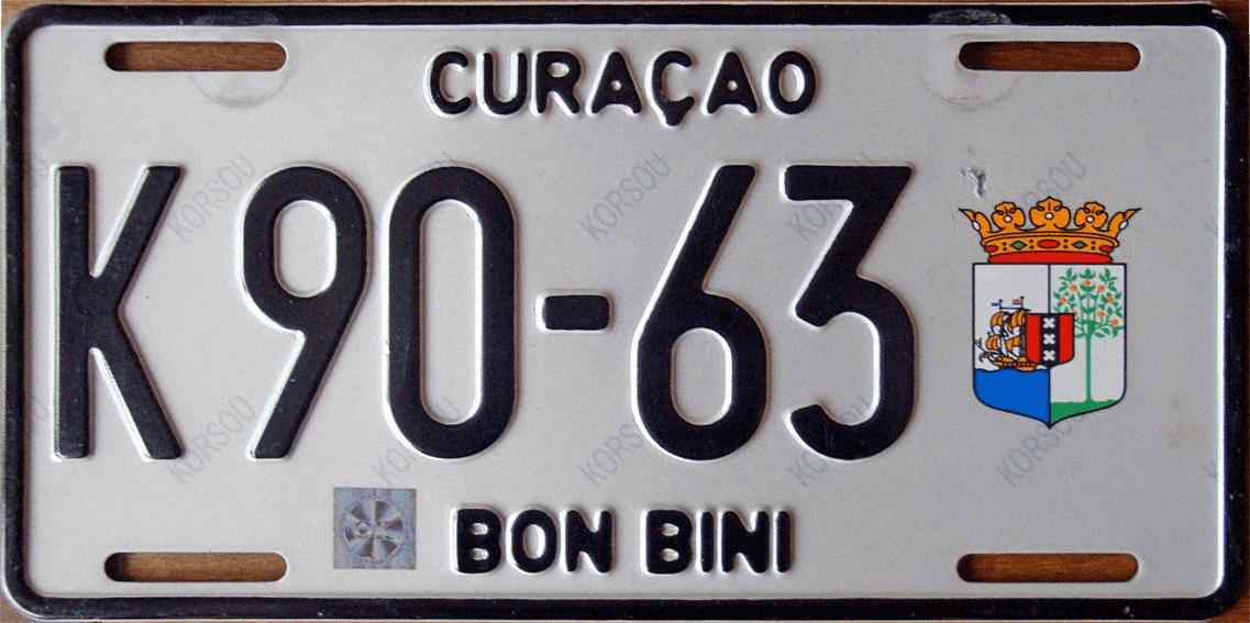 Curacao License Plate 4