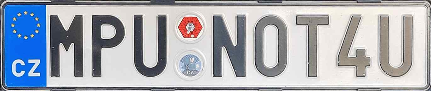 Czechrepublic License Plate 2