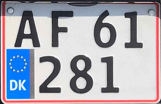 Denmark License Plate 3