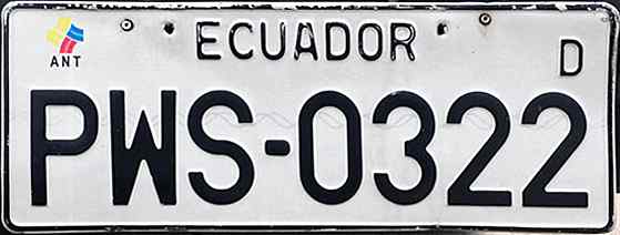 Ecuador License Plate 3