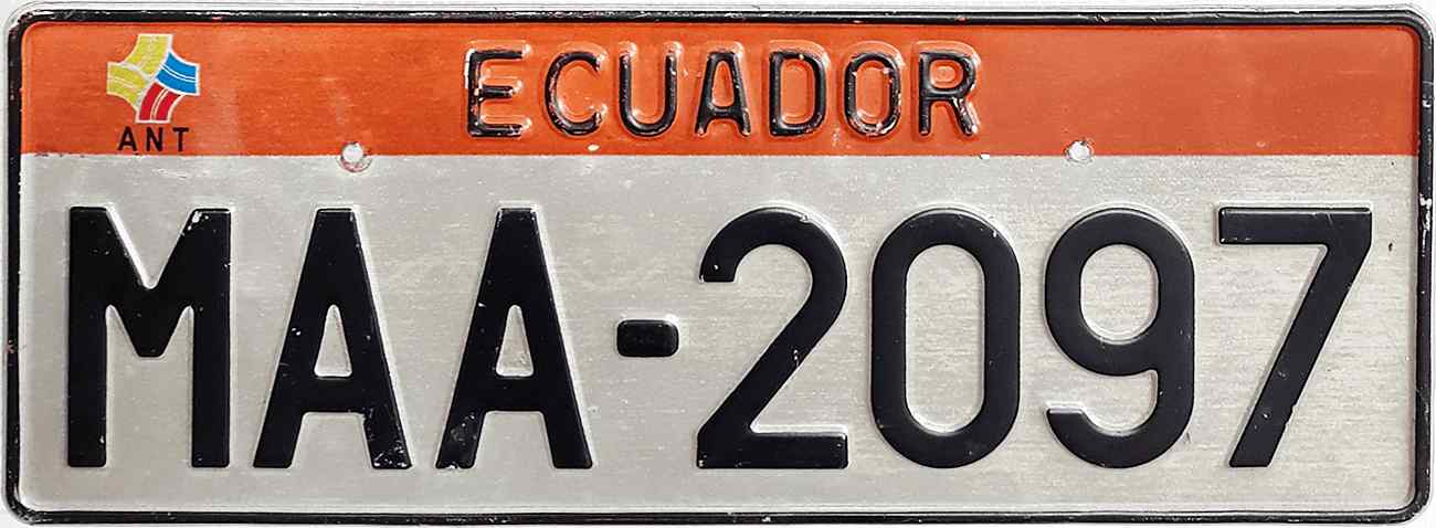 Ecuador License Plate 4