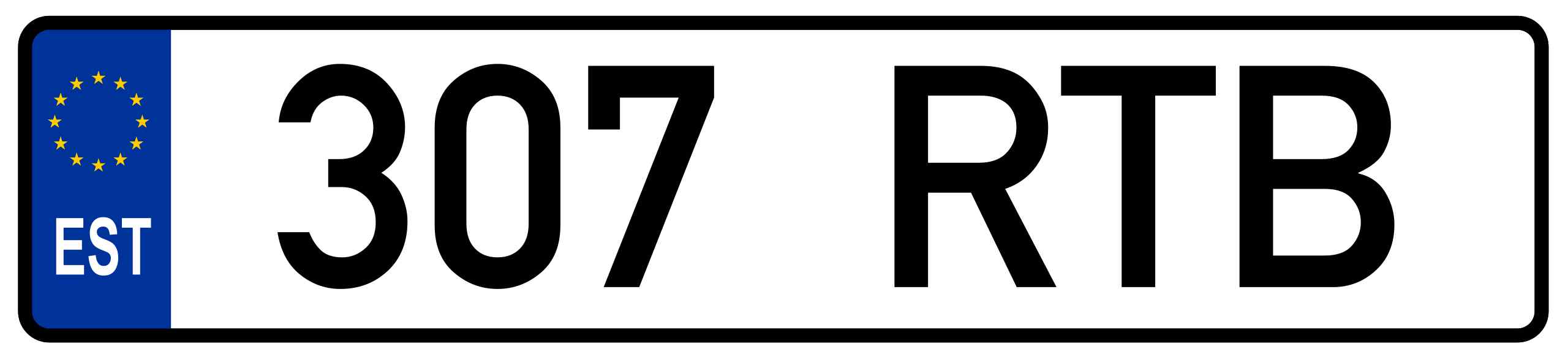 Estonia License Plate 1