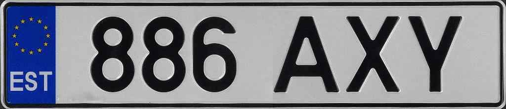 Estonia License Plate 3