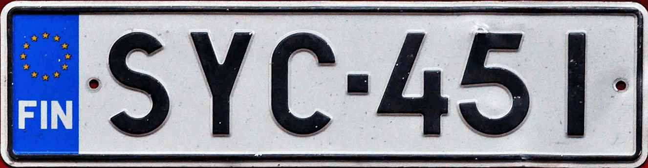 Finland License Plate 2
