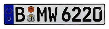 Germany License Plate 1
