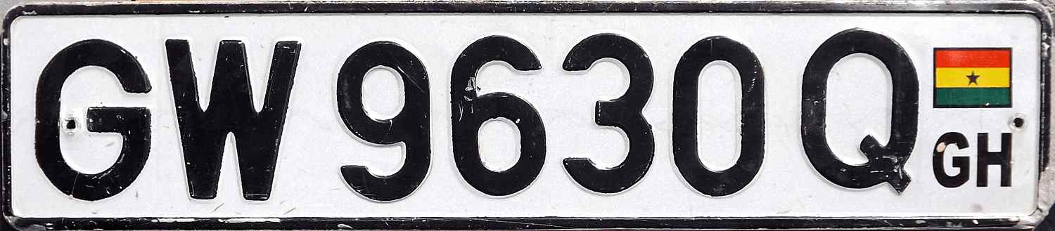 Ghana License Plate 1