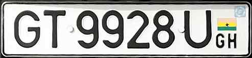 Ghana License Plate 2