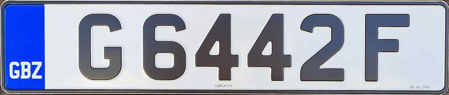 Gibraltar License Plate 1