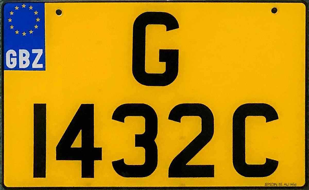 Gibraltar License Plate 4