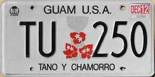 Guam License Plate 1
