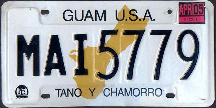 Guam License Plate 2