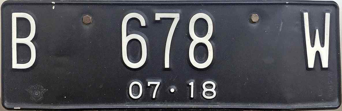 Indonesia License Plate 3