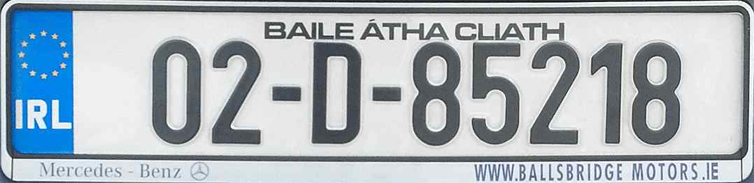Ireland License Plate 3