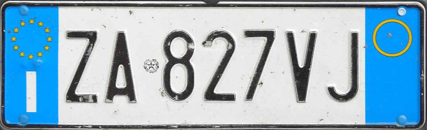 Italy License Plate 2