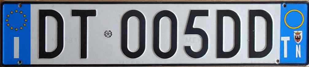 Italy License Plate 3