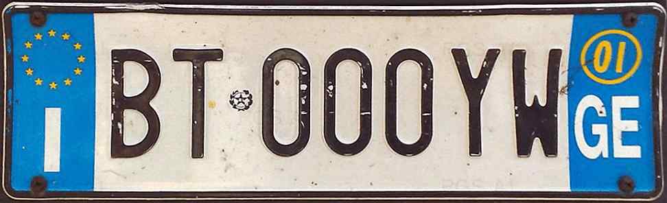 Italy License Plate 4