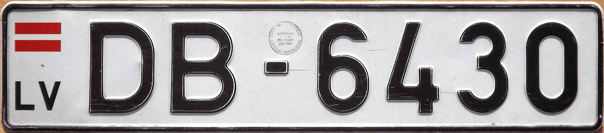 Latvia License Plate 2