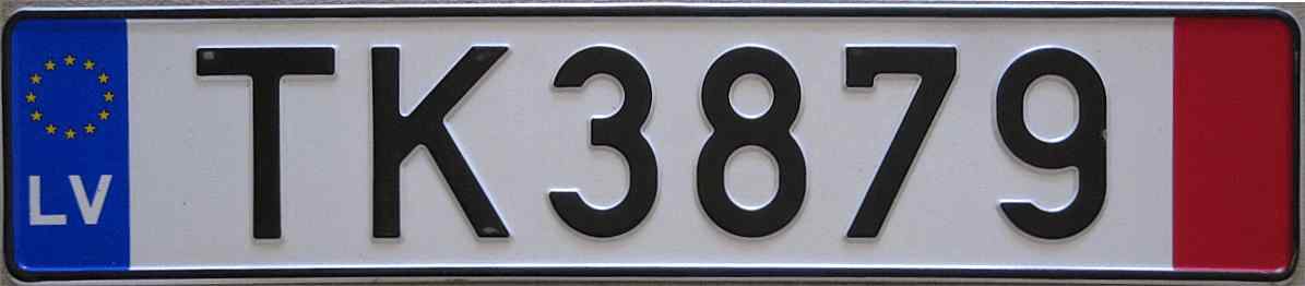 Latvia License Plate 3
