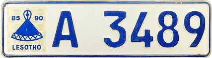 Lesotho License Plate 1