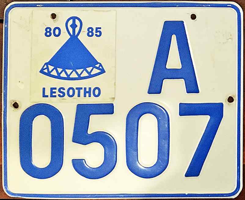 Lesotho License Plate 3