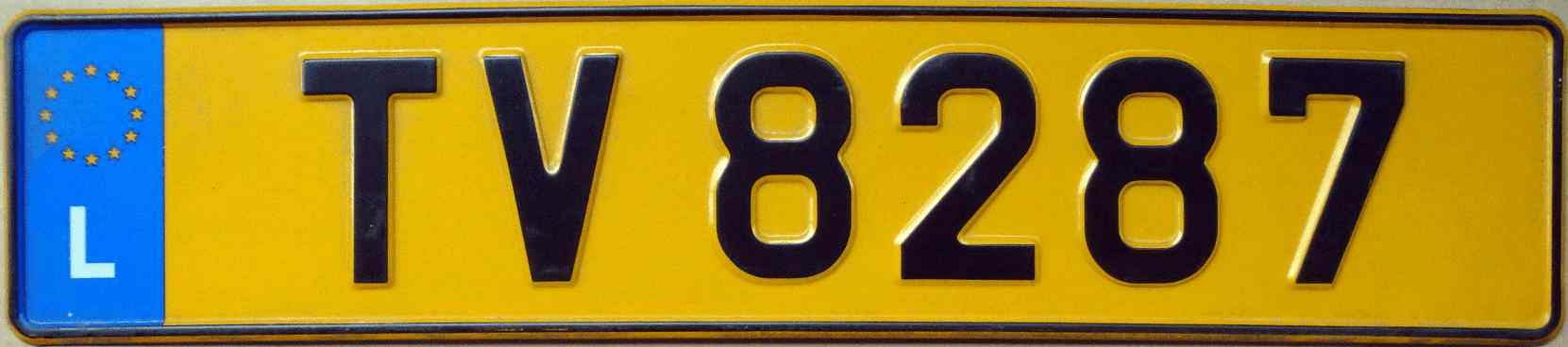 Luxembourg License Plate 4