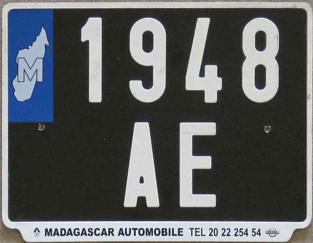 Madagascar License Plate 3