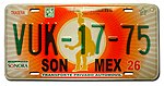 Mexico License Plate 17