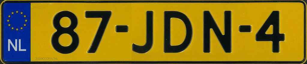 Netherlands License Plate 3