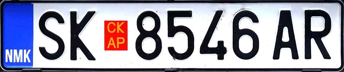 Northmacedonia License Plate 1