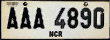 Philippines License Plate 1