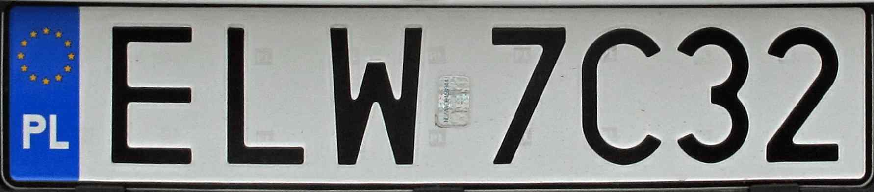 Poland License Plate 3