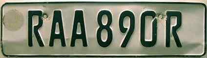 Rwanda License Plate 1