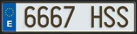 Spain License Plate 1